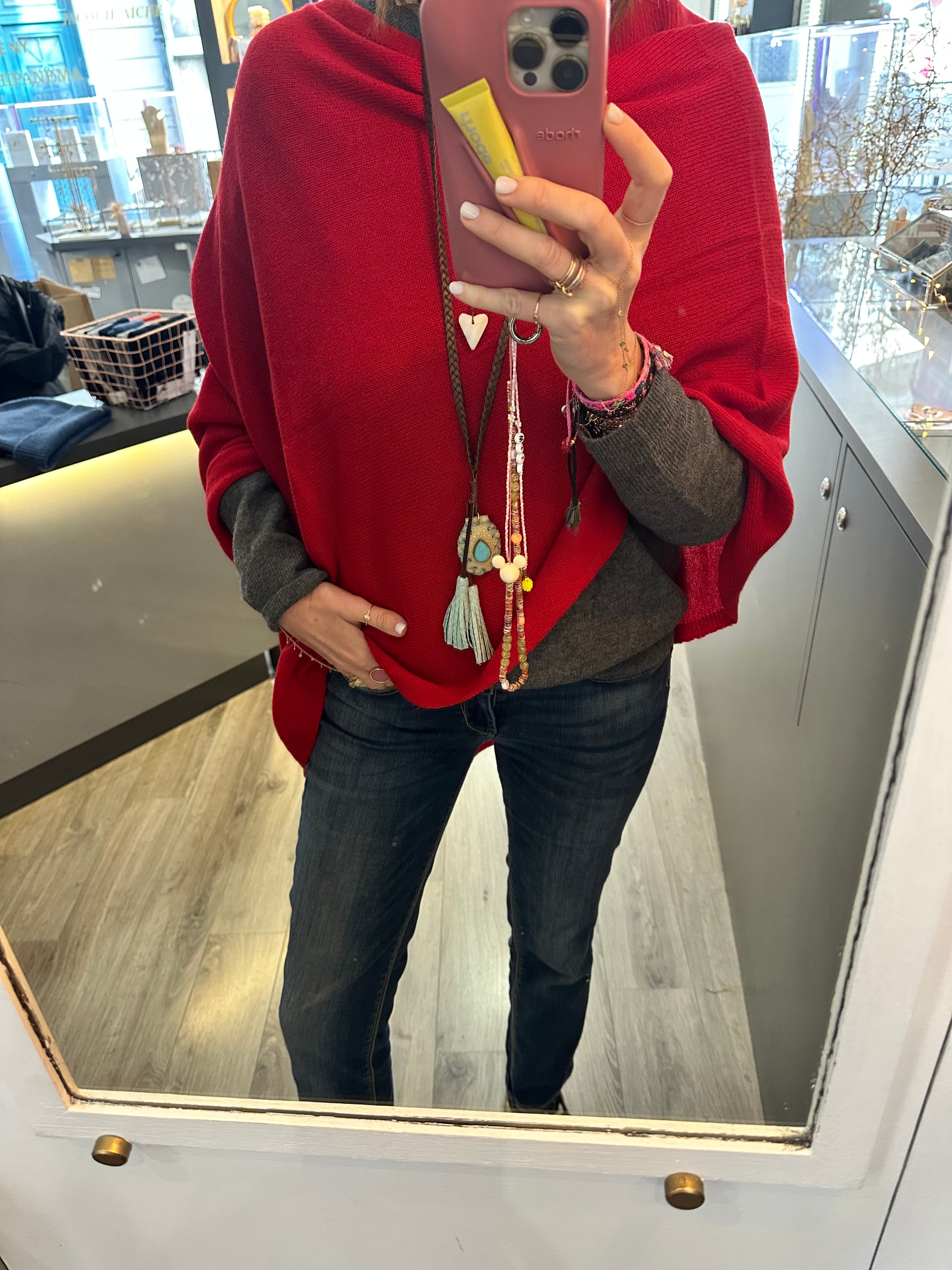 Poncho  classique 100% cachemire RIVIERA X ORADENA